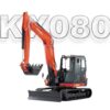 KUBOTO KX080 Excavator, 8 Ton - Image 4